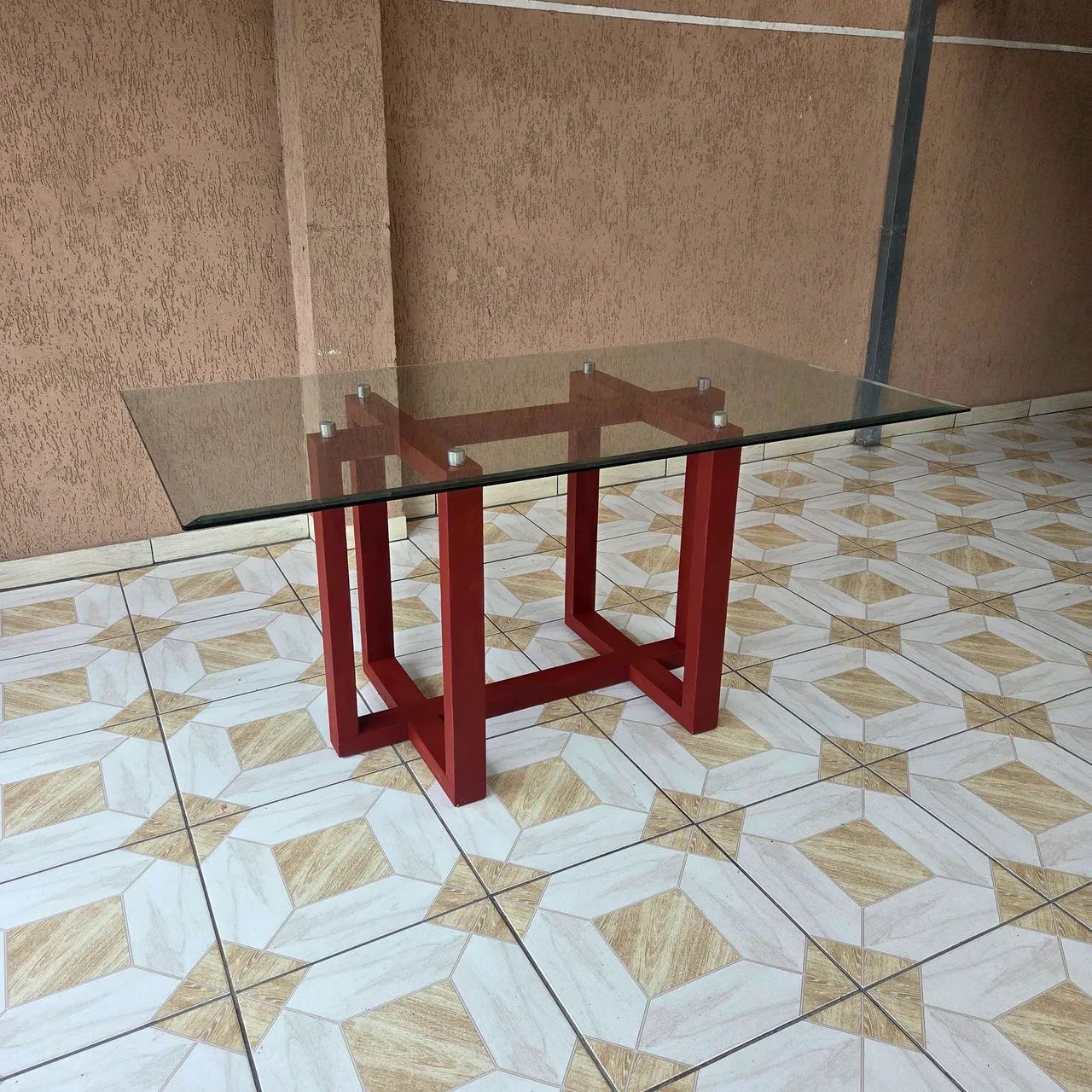 Mesa forte e resistente vidro temperado