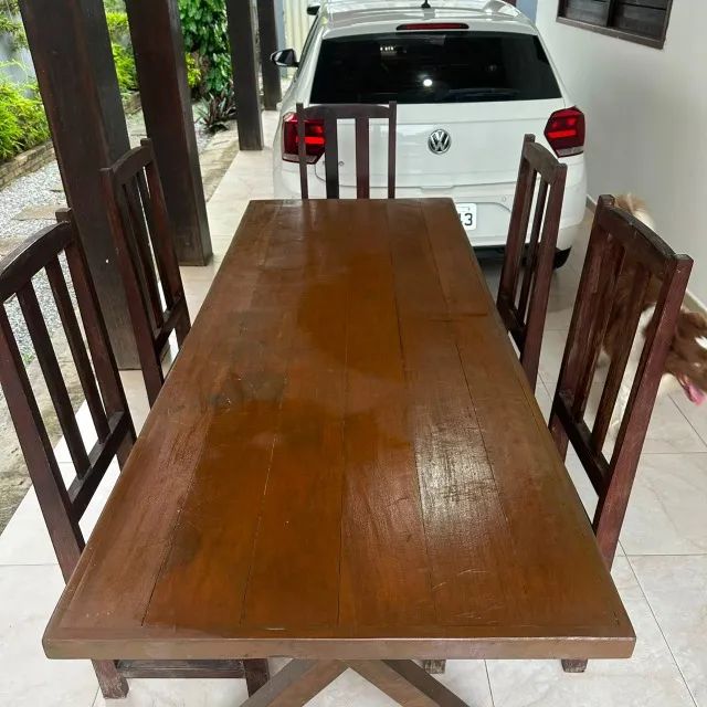 Vendo 8 Cadeiras Madeira Jatobá - Foto 3