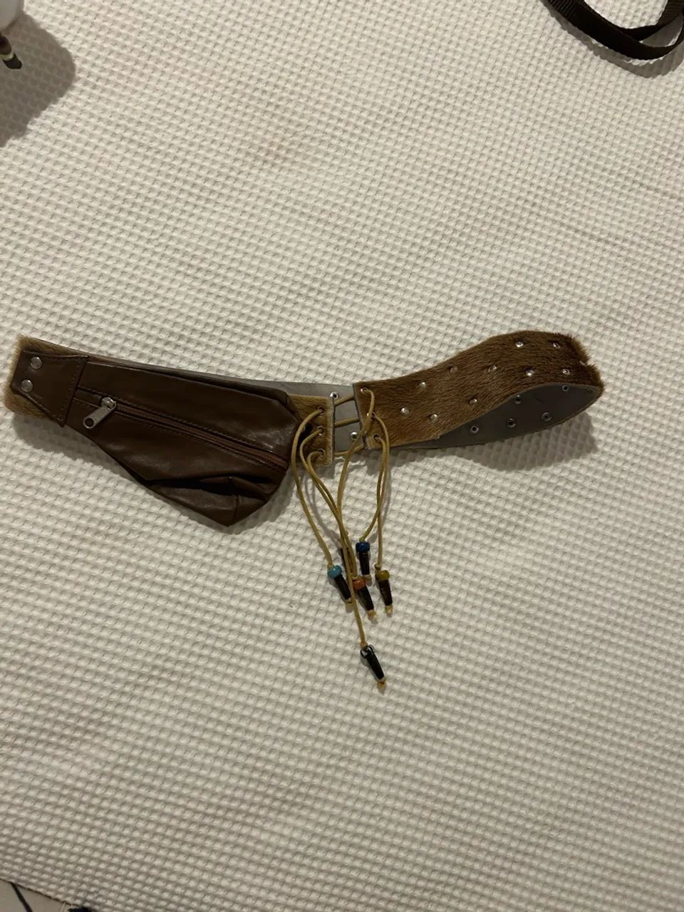 Cinto pochete boho couro  - Foto 2