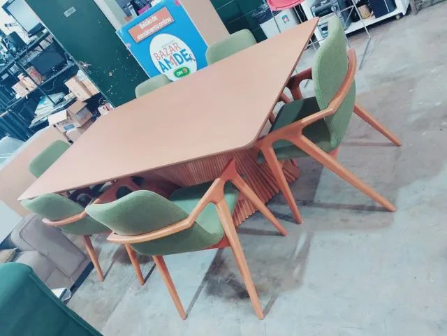 MESA DE JANTAR C/ 6 CADEIRAS PREMIUM ALTO PADRAO