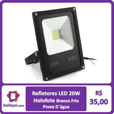 R e f l e t o r 20W Branco Frio Led Holofote Bivolt