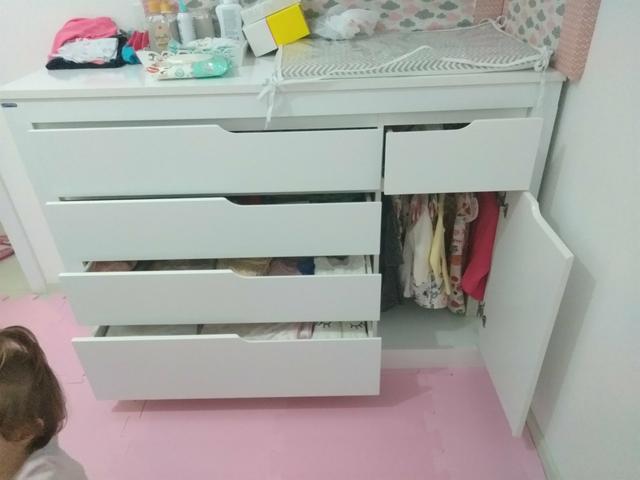 Cômoda Infantil Cléo Branco Acetinado - Carolina Móveis - Foto 2