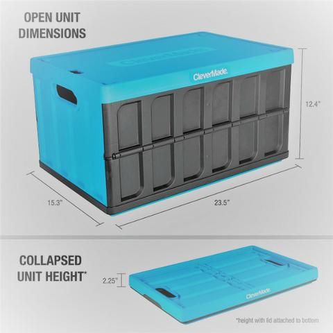 Clevermade Caixa Dobrável - Organizadora 62 Litros cor cinza - Foto 3