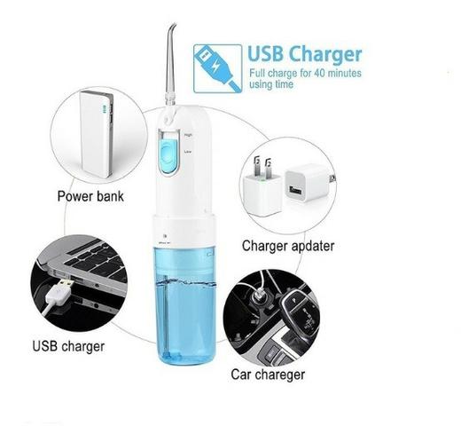 Irrigador Bucal elétrico, recarregável, 5 ponteiras ajustáveis - Foto 4