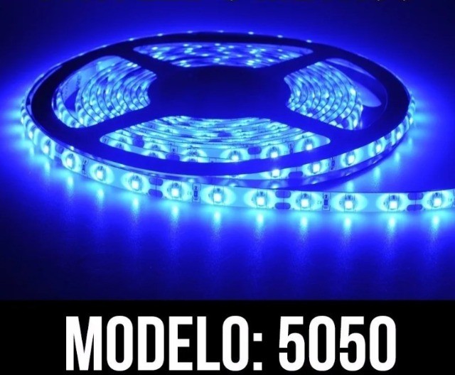 COD-CP420 1 Metro de Fita Led 5050 Ip66 - Azul -  Com Silicone  Arduino Automação