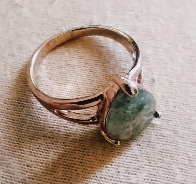 Anel pedra verde bijuteria tam. 19 - Foto 4
