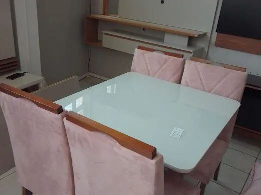 Sala mesa jantar 4 cadeiras 90x90 cm  - Foto 2