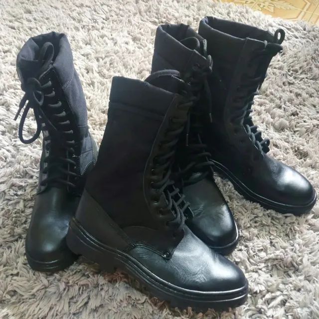 COTURNO EXTRA-LEVE, (COURO LEGÍTIMO), VIGILANTES, BOMBEIRO CIVIL E MILITAR, POLÍCIA