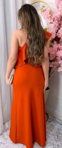 Vestido longo Terracota/laranja queimado - Foto 2