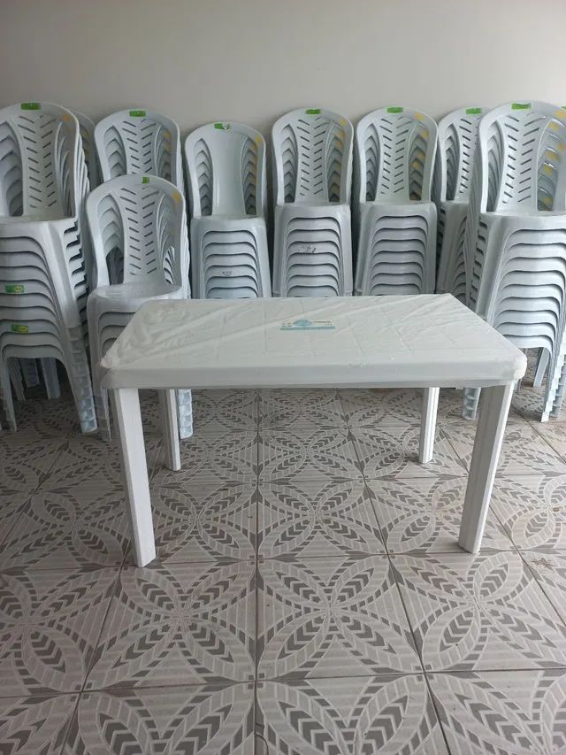Mesa Plastica Para Seis Cadeiras