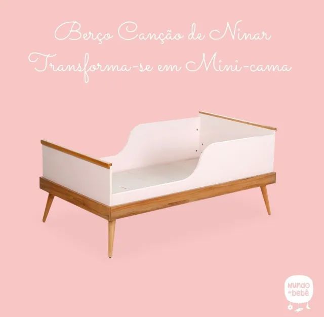 berço/mini-cama Canção de Ninar com colchão - Foto 2
