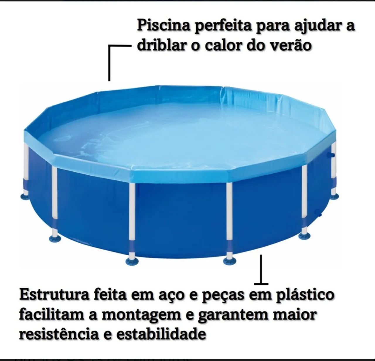 Piscina 5.500litros com a base de ferro na promoção ? - Foto 2
