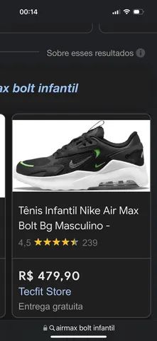 Tênis Nike Air Max Bolt