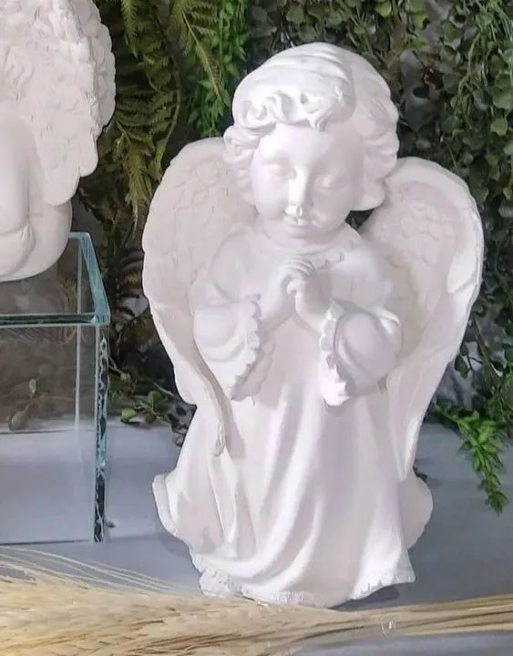 Dupla de Anjos - Gesso e Resina - Foto 3