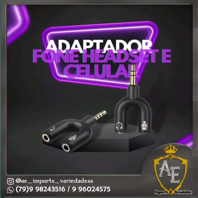 adaptador p3 para fone de ouvido