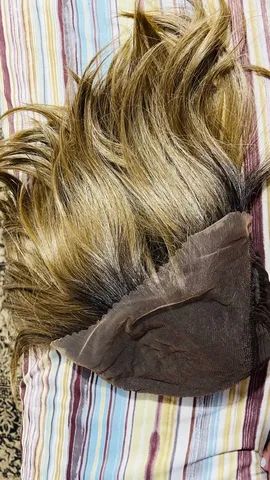 Lace hd com mechas loiras nova zerada com tela - Foto 4