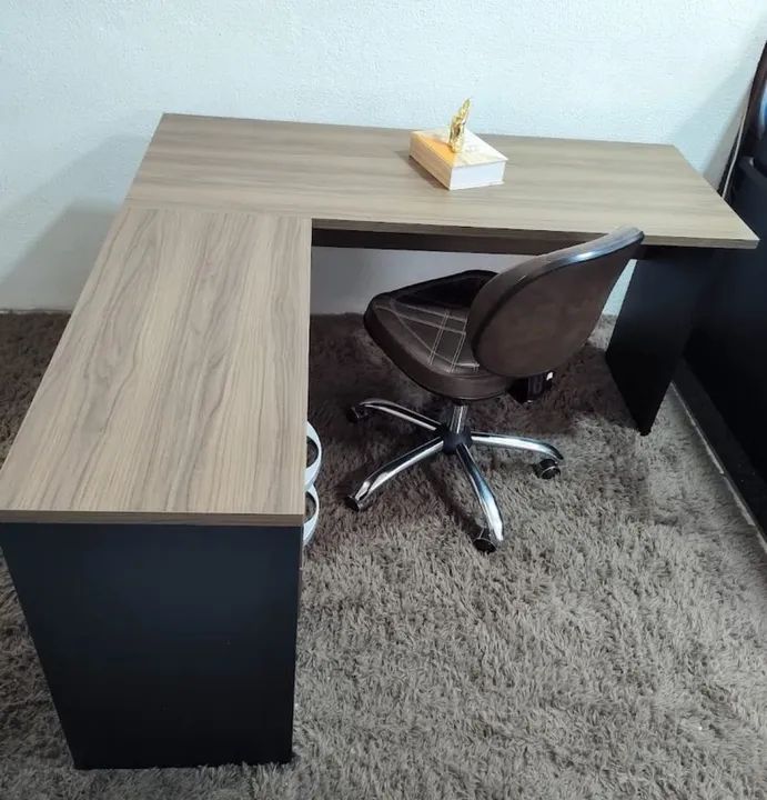 Mesa em L para escritório 64872310312707121