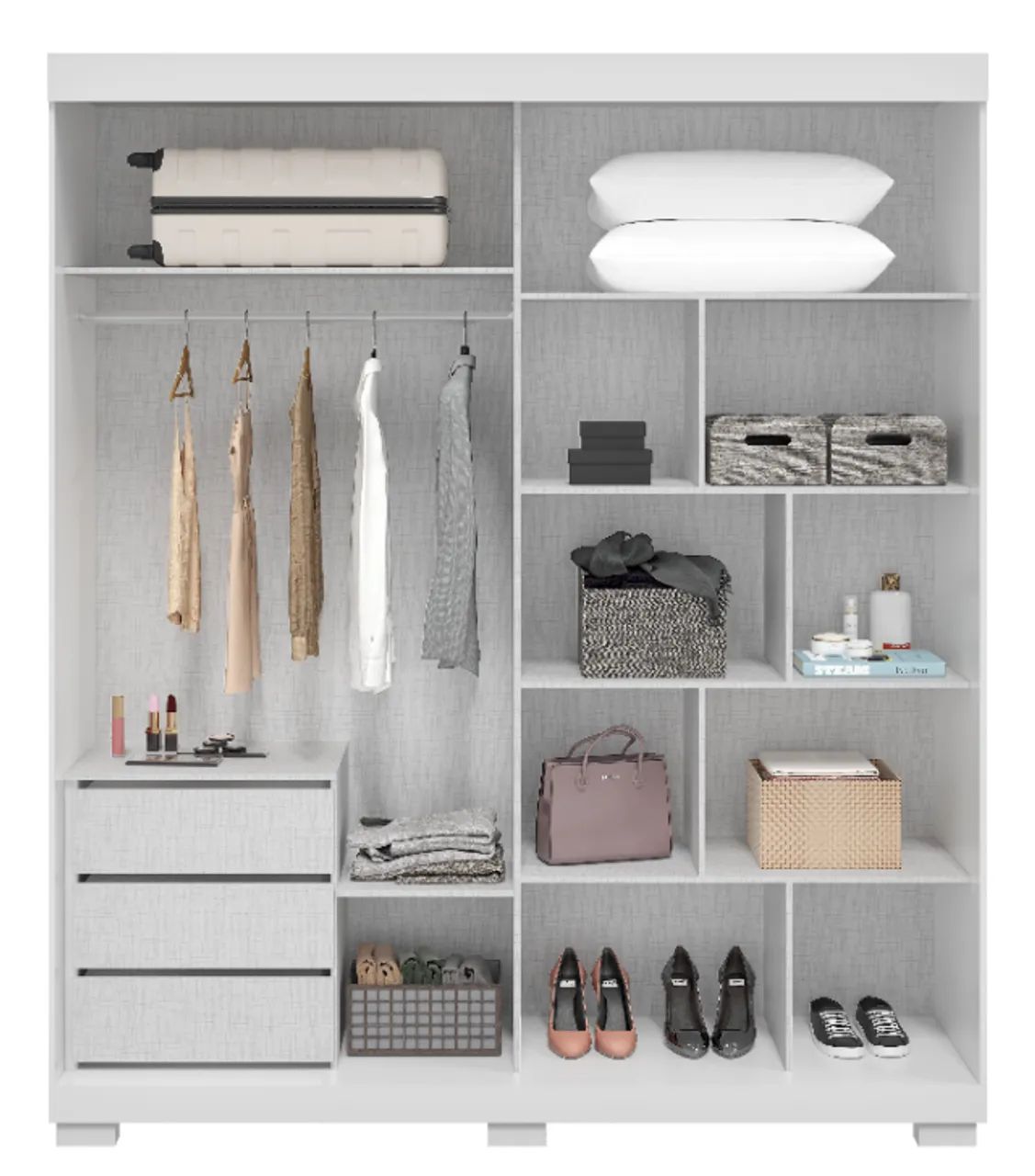 Guarda Roupa 2 Portas Athenas, 100% MDF - ACP - Foto 4