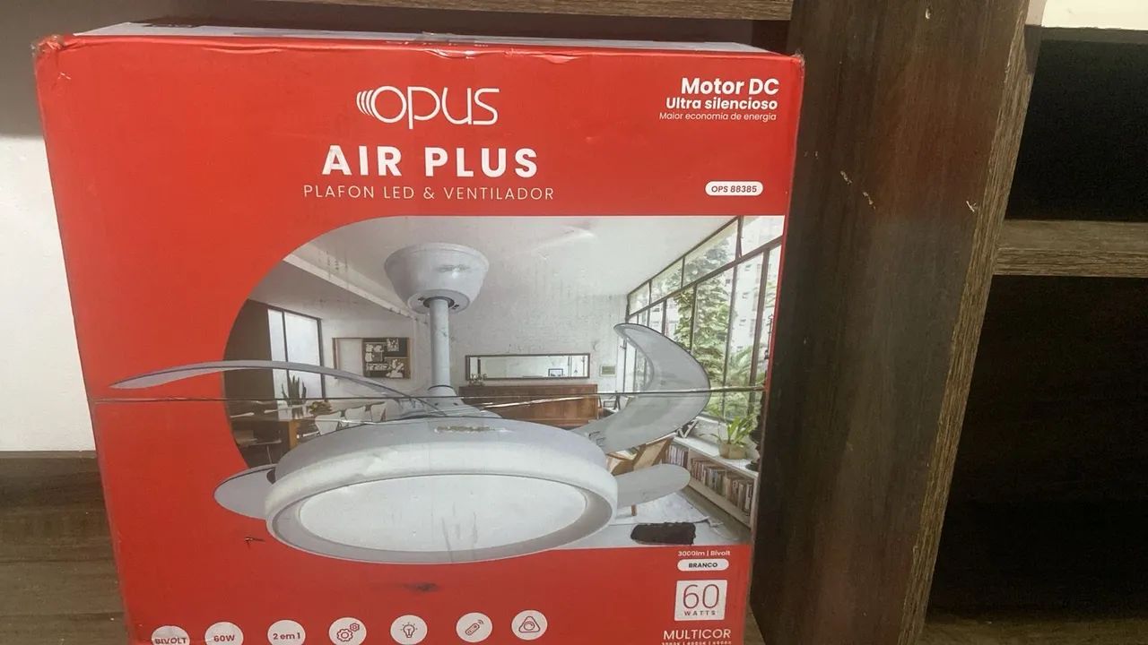 Ventilador de Teto com Lâmpadas LED Opus Air Plus 60W Branco