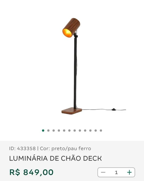Luminária de chão Deck  - Foto 3
