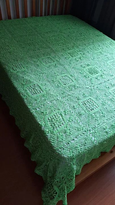 Toalha ou Colcha de Bilro, Artesanal Feita à Mão.  Lindíssima! - Foto 6