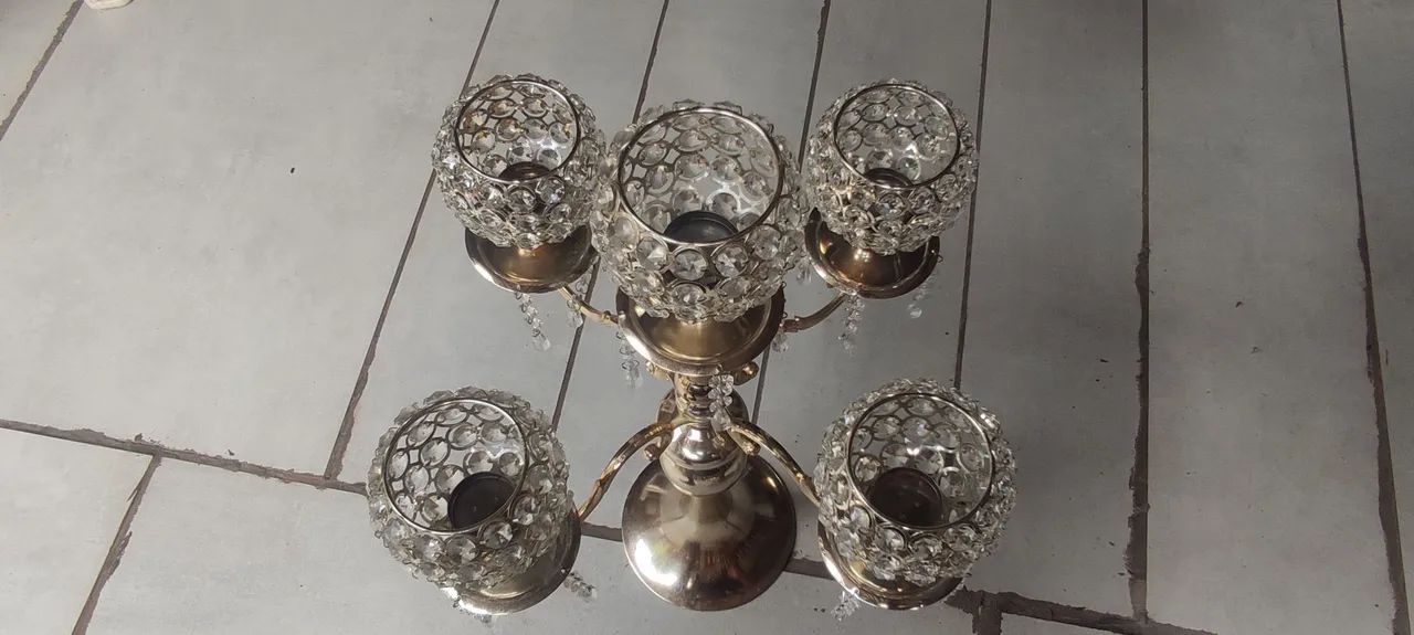 Castiçal de Cristal para 3 Velas - Foto 3