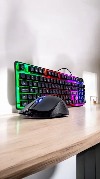 ( Promoção) Kit teclado e mouse gamer semi-mecanico