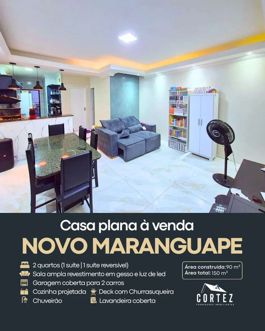 CASA PLANA NO NOVO MARANGUAPE - PRONTA PARA MORAR
