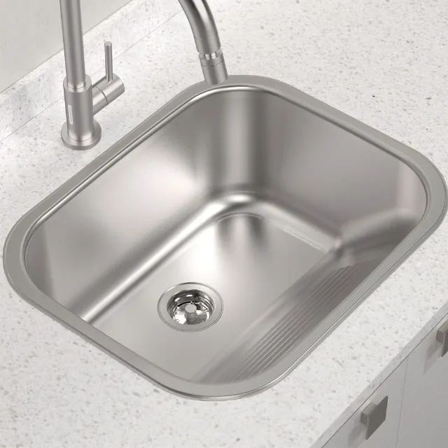 Tanque de Embutir 50x40x22Cm Com Válvula 3.1/2 Aço Inox Acetinado Tramontina - Foto 4