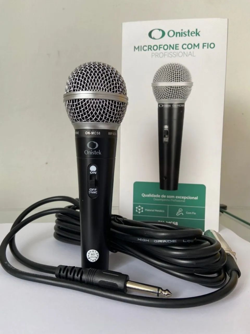 Microfone Com fio 5 metros Alta Qualidade - Foto 2