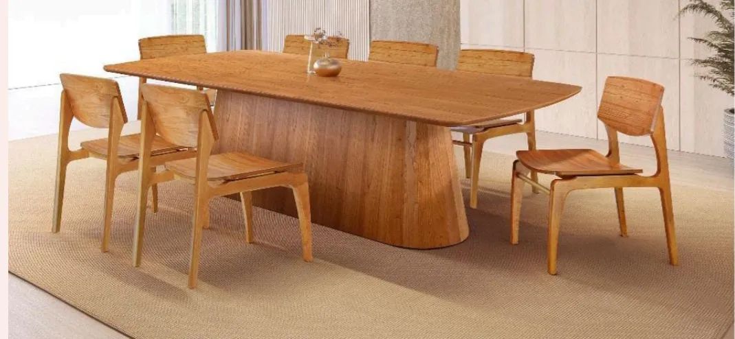 Mesa de jantar Valentina com 6 cadeiras 180x90 
