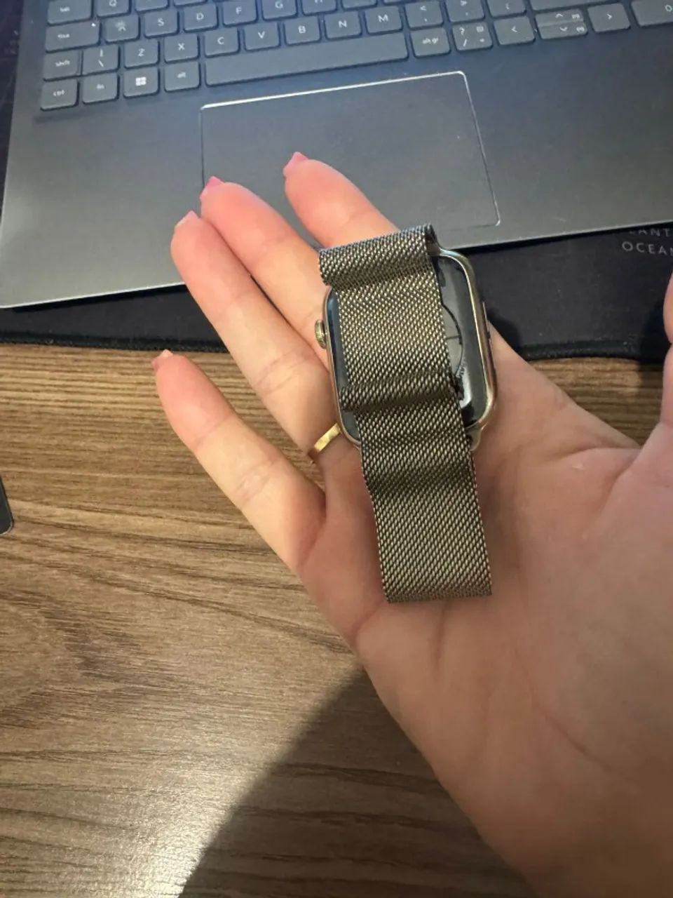Apple Watch Series 6 (GPS + Celular) 44mm Dourado - aço inoxidável - Foto 4