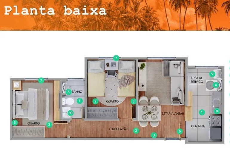 VENDO APARTAMENTO 02 QUARTOS - mobiliado