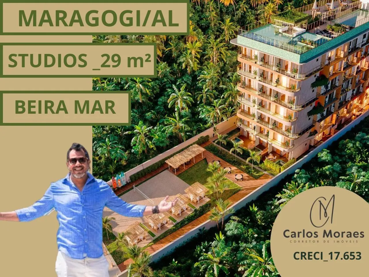 OPORTUNIDADE IMPERDÍVEL na PRAIA DE ANTUNES - Maragogi - AL! STUDIO JARDIM COM PISCINA PRI