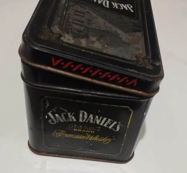 Caixa lata Vintage JACK DANIEL`S Nº7 old Tenesse Whiskey - Foto 5