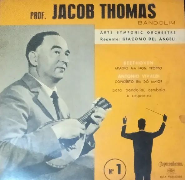 Disco de 1969 do Profº Jacob Thomas - Bandolin - Raridade