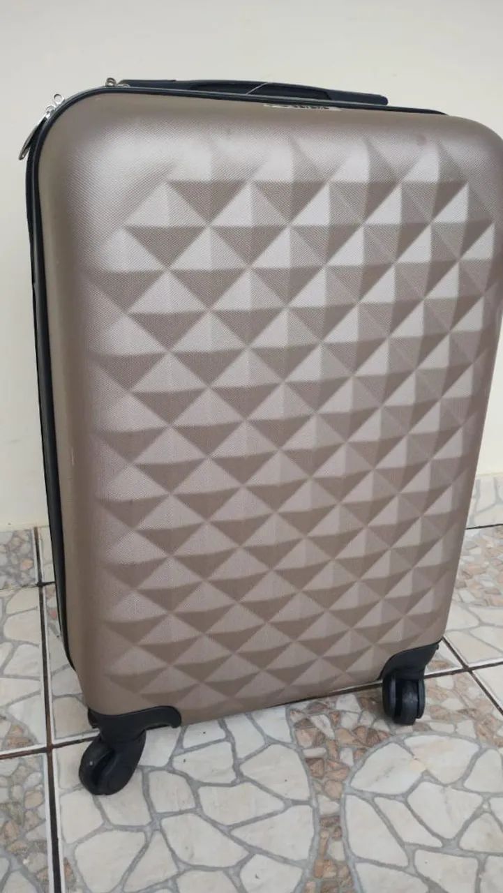 Mala de Viagem Pequena Bege 10kg - Foto 6