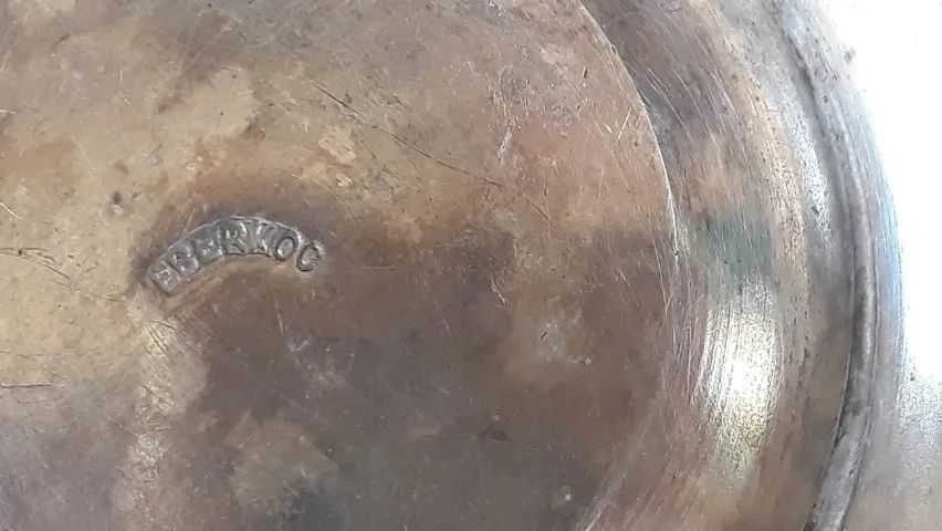 Bule antigo Eberkoc espessurado a prata 22 cm - Foto 6