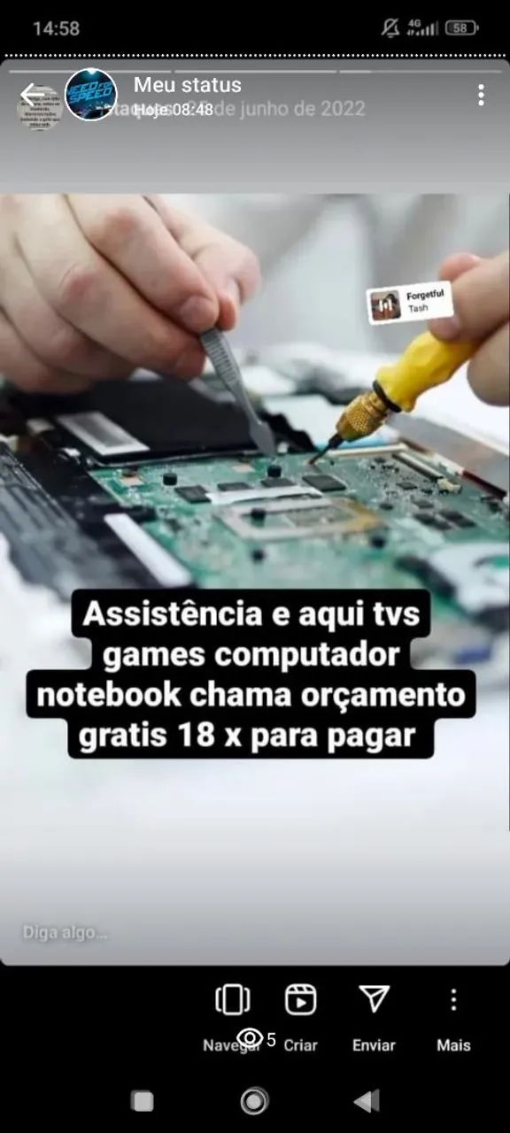 Assistência técnica em games computadores notebook em geral orçamento grátis confira 