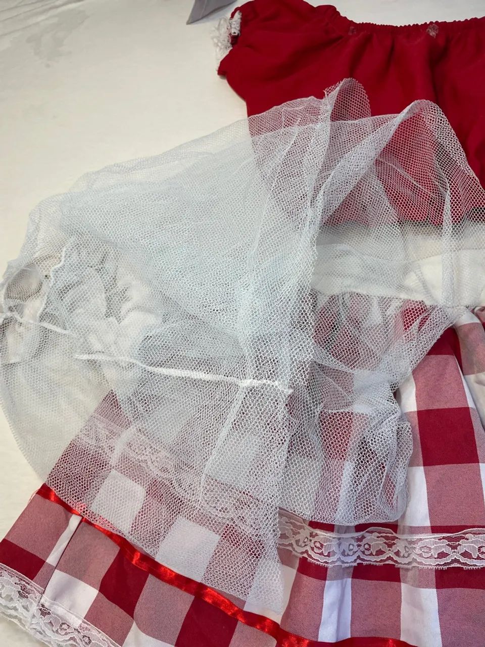 Conjunto de saia e blusa xadrez para arraiá - Foto 2