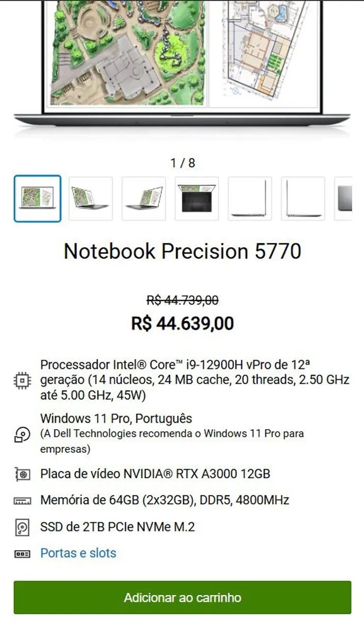 Notebook Dell i9 64GB RAM 2tb RTX A3000 12GB Tela touch - Foto 2