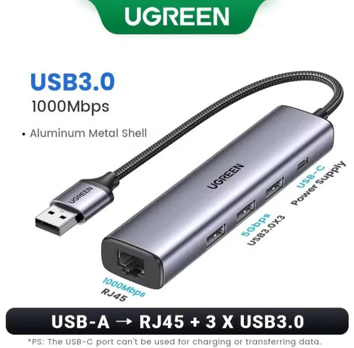 HUB adaptador Ethernet USB 3.0 de 1000Mbps.
