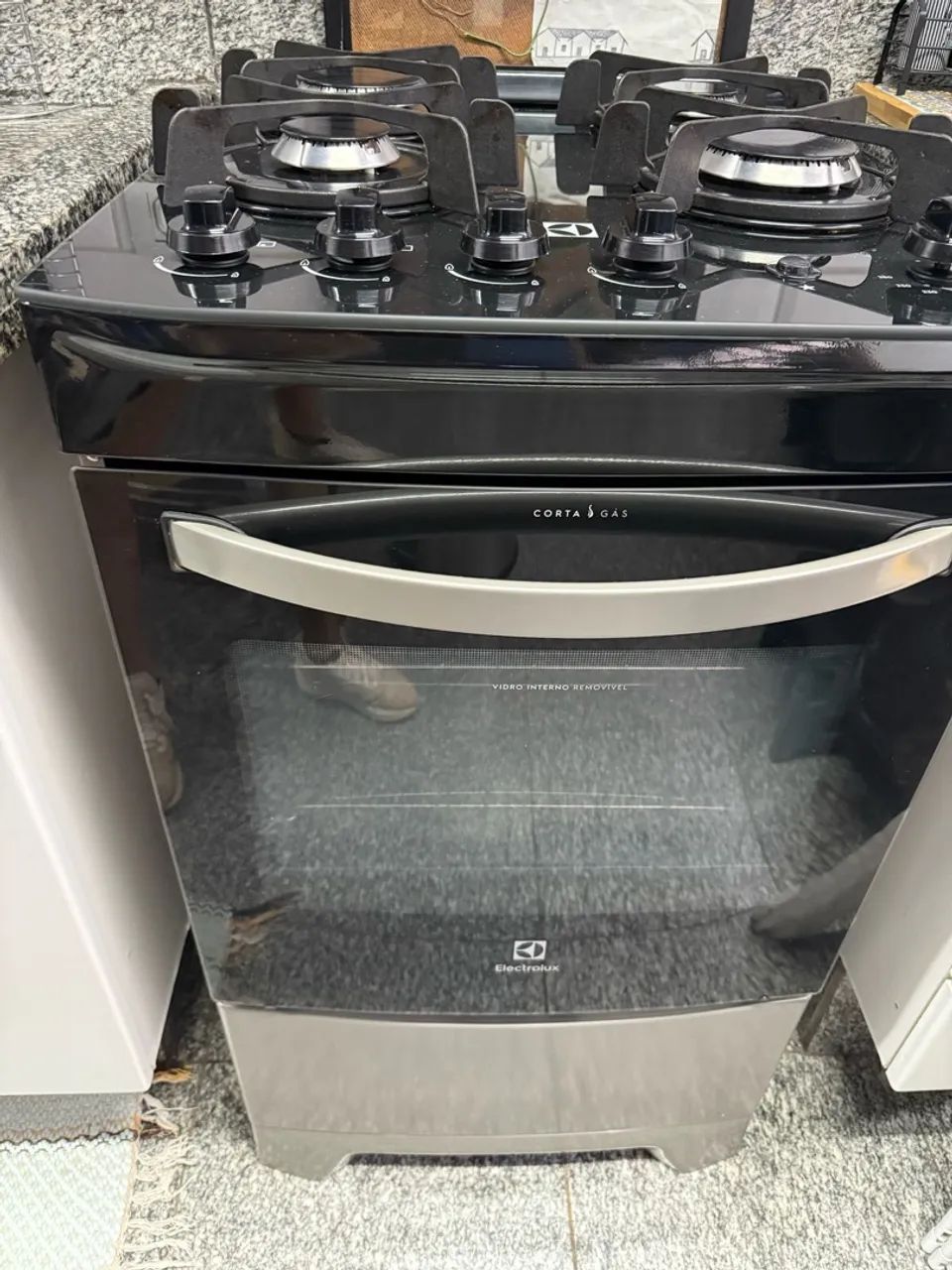 Fogão 4 Bocas Electrolux Prata com Mesa de Vidro e Porta Full Glass (52LSV) - Foto 2
