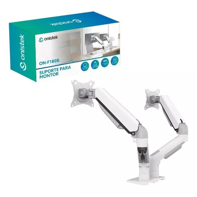 Suporte Monitor Branco Articulado 17 A 30 Pistão F90b - Foto 3