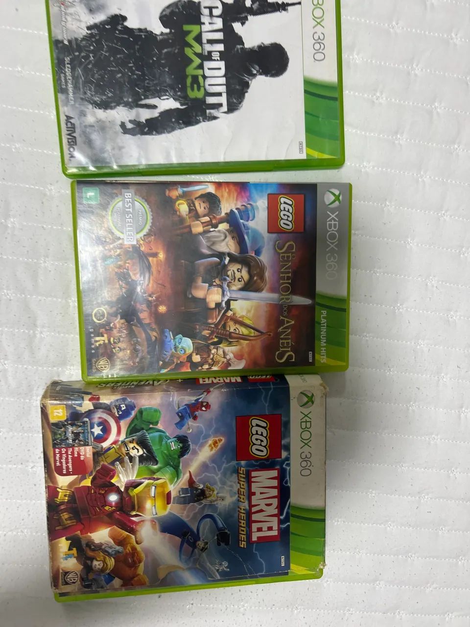 Jogos xbox 360( CoD MW3, lego marvel super heroes, lego o senhor dos ...