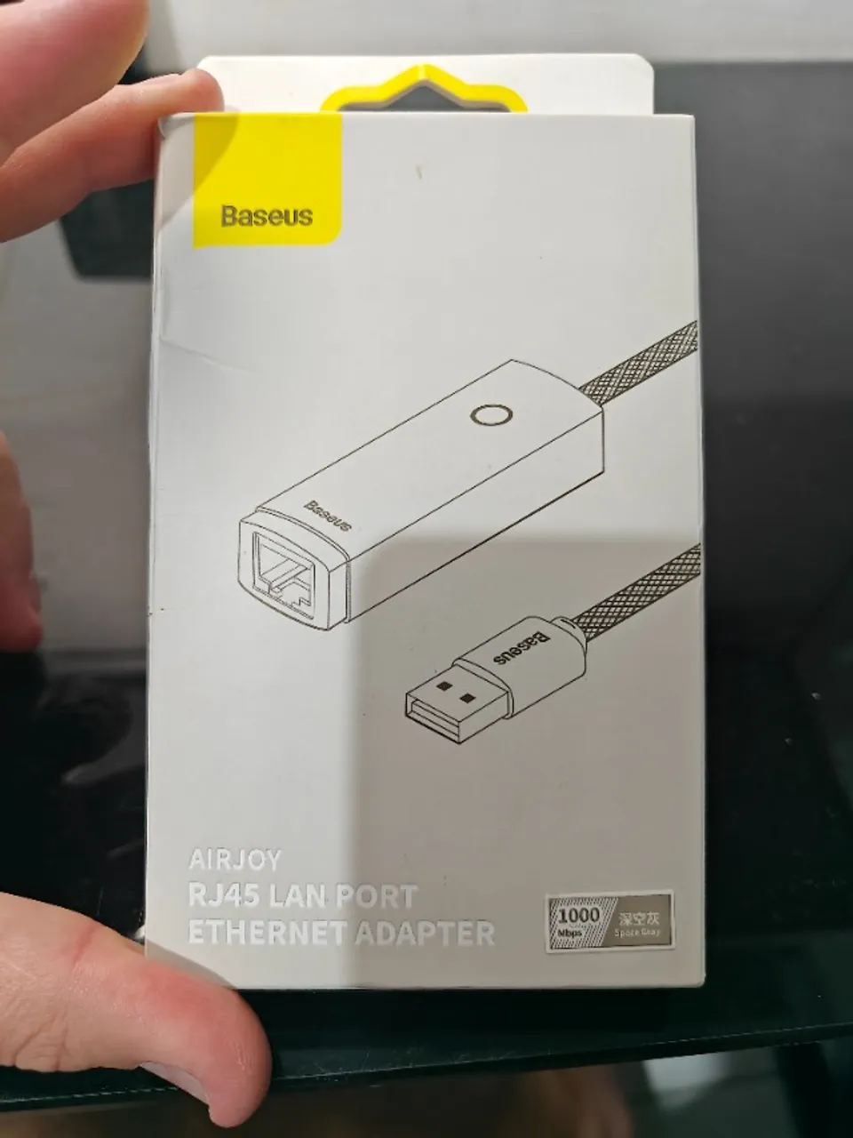 Placa de rede gigabit 1000 Mbps USB Baseus, ideal para melhorar a velocidade da rede!