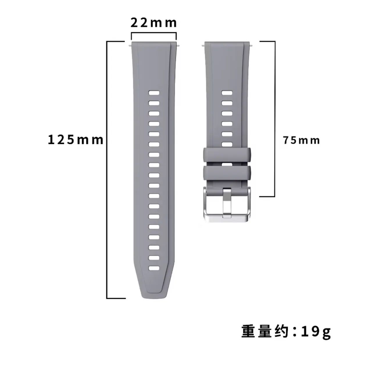 Pulseira de silicone para Smartwatch - Preta - Foto 2