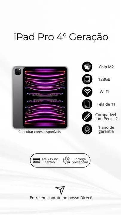 iPad Pro 11 M4 256GB - Tablets e E-Readers - Plano Diretor Norte