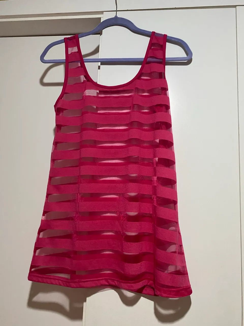Camiseta Listrada com Transparência 