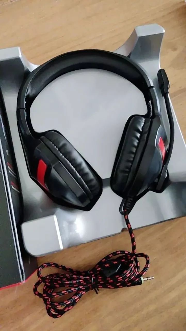 HEADSET GAME COM FIO, FONE DE OUVIDO COM MICROFONE